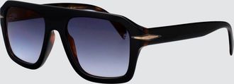 Eyewear by David Beckham Eyewear by David Beckham Occhiali da sole aviator in acetato tartarugato con lenti sfumate