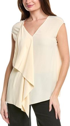 Lafayette 148 New York Convertible Asymmetrical Silk Blouse