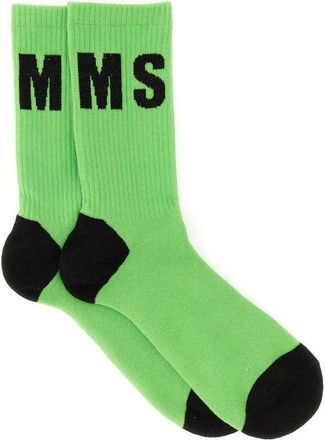 Msgm Socks With Logo-Uomo