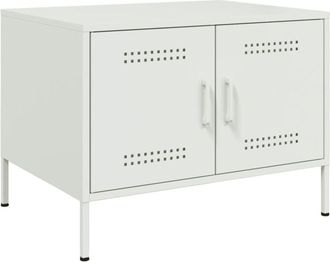 vidaXL Coffee Table White 68x50x50.5 cm Steel Vidaxl