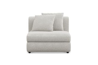 Castlery Fable Armless Sofa Customized, (Performance Boucle) Light Grey, Spill Resistant, Ultra Deep Seats for Castlery Sofas