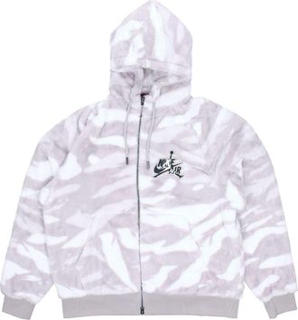 Nike Jordan Air Jordan Wings Full-length zipper Cardigan hooded Loose Sports Jacket Large Gray DO6298-100