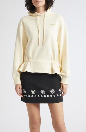 Stine Goya Ruffled Hoodie in Buttercream at Nordstrom, Size X-Small