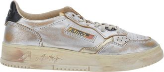 Autry Gold Metallic Sneakers