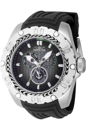 Invicta Ocean Voyage 48022 Herenhorloge - Quartz Uurwerk - Roestvrij Staal met Zwarte Wijzerplaat - 51 mm