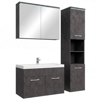 Badplaats Badplaats Mueble De Ba&ntilde;o Paso 80 X 40 Cm - Gris Oscuro - Mueble