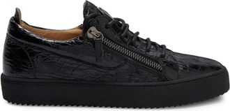 Giuseppe Zanotti Sneakers Frankie con doppia zip - Nero