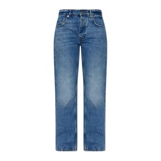 Anine Bing Straight Jeans, female, Blue, Size: W28 Kate Jeans