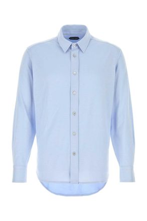 Tom Ford Powder Blue Silk Blend Shirt