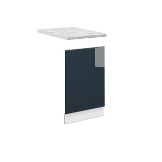 Vicco Armarios De Cocina Fame-line, Azul Oscuro Alto Brillo, 45 Cm, Et M&aacute;rmol