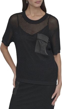 DKNY Dkny Crochet Pocket Top