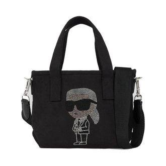 Karl Lagerfeld Dames, Tassen, Zwart, Maat: ONE Size Katoen