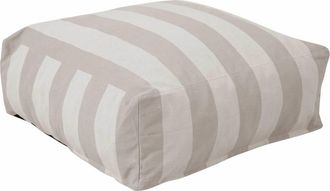 Oviala Puff de rayas para sof&aacute; modular beige