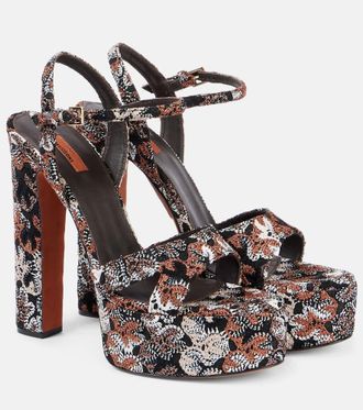 Missoni Angela Raschel lamé platform sandals