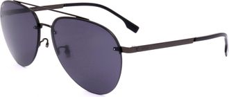 HUGO BOSS Mens Dark Ruthenium Black 62mm Sunglasses