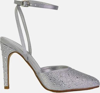 XY London Womens XY London Womens/Ladies Indyah Diamante Court Shoes - Silver - Size: 5