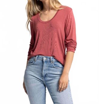 Thread & Supply Lauren Top In Cranberry