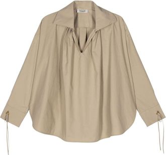 Áeron Paige poplin blouse - women - Organic Cotton - 40 - Green