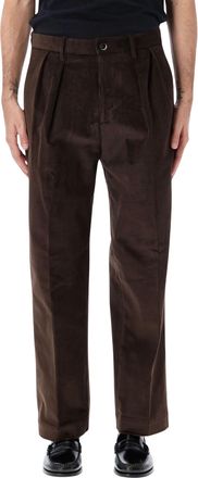 Nine In The Morning Kai Brown Corduroy Tapered Casual Pants