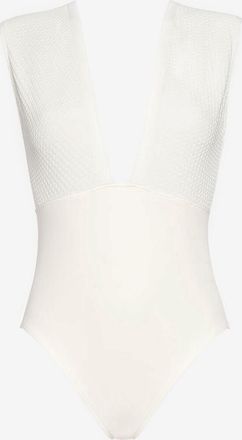 Eres Jacquard-Badeanzug mit V-Ausschnitt Glamorous
