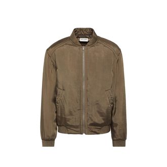 Saint Laurent Twill Teddy Bomber Jacket
