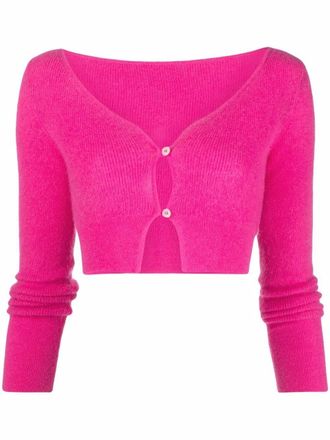 Jacquemus Le Cardigan Azou cropped jack - Roze