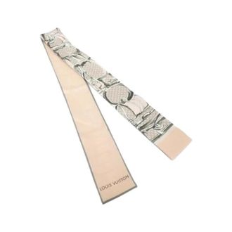Louis Vuitton Pre-owned Scarves, female, Beige, Size: ONE SIZE Pre-owned Vintage Silk Scarf