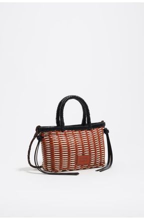 Bimba & Lola Plaited Leather XS Bag in Tan at Nordstrom