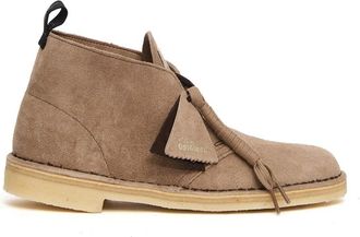 Clarks Beige Su&egrave;de Desert Boot - Heren - Veterlaarzen - Beige - 45 EU - Su&egrave;de - Schoenen
