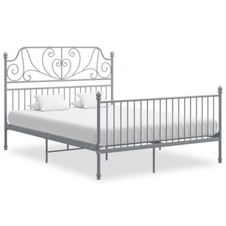 Berkfield Home Bed Frame Grey Metal 160x200 cm