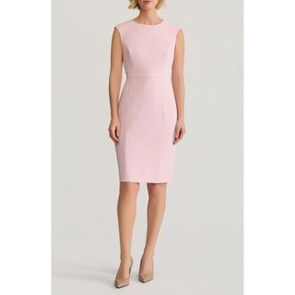 Kasper Cap Sleeve Sheath Dress in Tutu Pink at Nordstrom, Size 14P