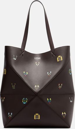 Loewe x Louis Wain Puzzle Fold Cats leather tote bag
