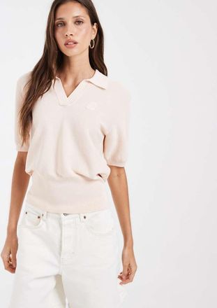 Lacoste Polo in maglia rosa a maniche corte con logo