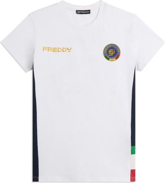 Freddy T-shirt Donna Italia FGI Bianca in Jersey Elasticizzato