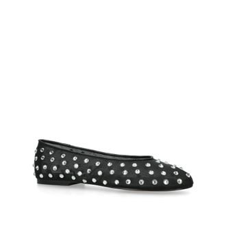 Steve Madden Womens Viv 001 Ballet Flats - Black Fabric - Size UK 8