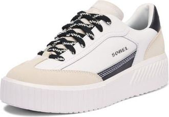 Sorel Ona Ave T-Toe Platform Sneaker in Sea Salt/Black at Nordstrom, Size 10.5