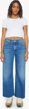 Mother The Dodger Ankle Jean In Green Thumb