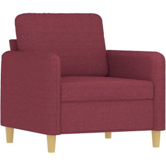 vidaXL Sill&oacute;n De Tela Rojo Tinto 60 Cm Vidaxl