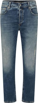 Replay Womens Maijke Straight-Fit Jeans in Blue Cotton - Size 25W/30L