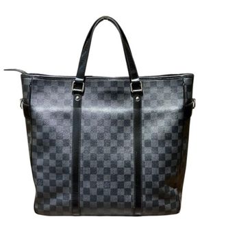 Louis Vuitton Black Damier Graphite Handbag Shoulder Bag Tote Bag (Pre-Owned)