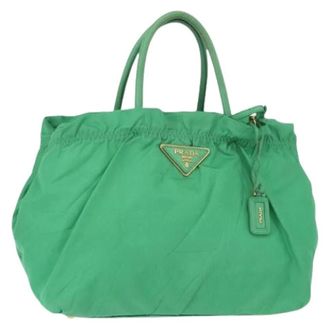 Prada Pre-owned Borsa a mano in nylon - - Pre-owned - Donna - Verde - ONE SIZE