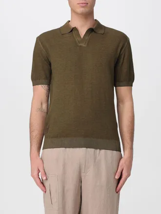 Blauer Knitted Cotton Polo Shirt
