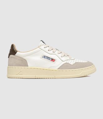 Autry Baskets Homme Medalist Low Leat Suede White Teak