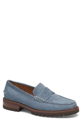 Johnston & Murphy Collier Penny Loafer in Denim Suede at Nordstrom, Size 10.5