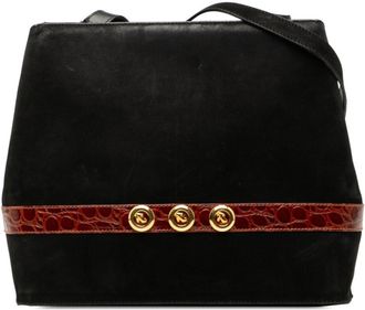 Ferragamo Suede Leather Shoulder Bag (Pre-Owned)