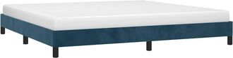 vidaXL Estructura Cama Sin Colch&oacute;n Terciopelo Azul Oscuro 200x200 Cm Vidaxl