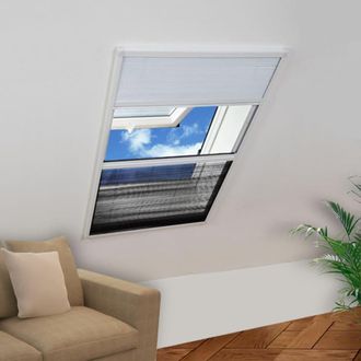 vidaXL Vidaxl - Mosquitera Plisada Para Ventanas Aluminio 80x100cm Com Sombrilla