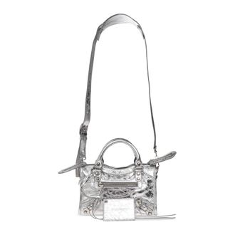 Balenciaga Le City Mini Handtas - Dames - Tassen - Grijs - Maat: ONE Size Katoen