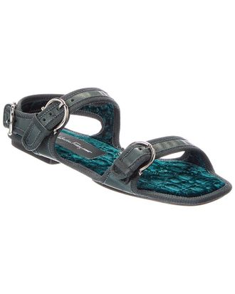 Ferragamo Ferragamo Anteo Leather Flat Sandal