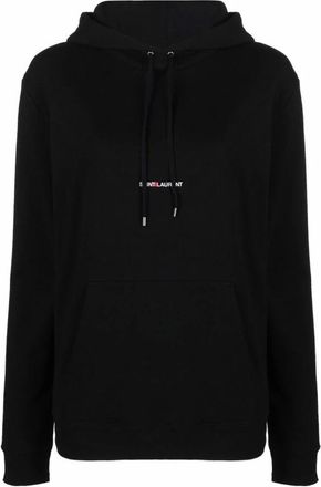 Saint Laurent Hoodies - Dames - Hoodies - Zwart - XS - Katoen - Hoodies & sweatvesten